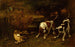 Jachthonden met dode haas - Gustave Courbet — weergave van het kunstwerk