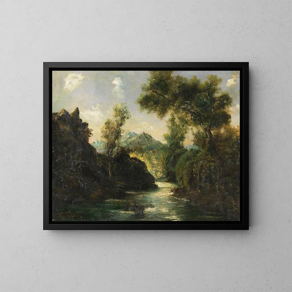 in de Zwitserse Alpen - Gustave Courbet — ingelijst kunstwerk aan de muur