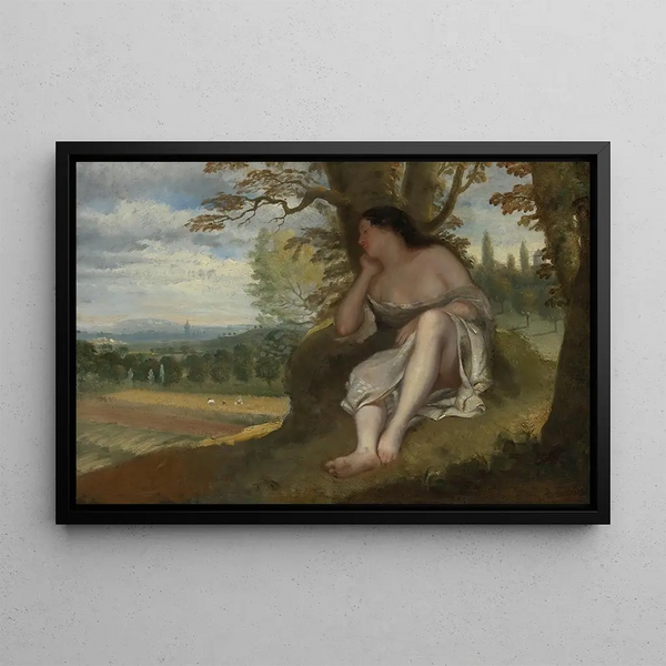 De siësta - Gustave Courbet — ingelijst kunstwerk aan de muur