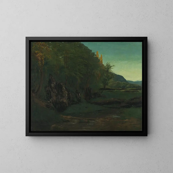 Landschap van de Jura - Gustave Courbet — ingelijst kunstwerk aan de muur