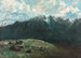 Panoramisch uitzicht op de Alpen Les Dents du Midi - Gustave Courbet — weergave van het kunstwerk