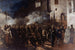 Brandweer die een brand blust - Gustave Courbet — weergave van het kunstwerk