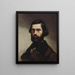 Portret van Jules Valls - Gustave Courbet — ingelijst kunstwerk aan de muur