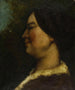 Portret van een vrouw - Gustave Courbet — weergave van het kunstwerk