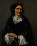 Portret van Anika Psalmon Mme Robin - Gustave Courbet — weergave van het kunstwerk