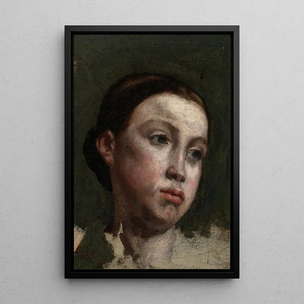 Portret van een jonge vrouw - Gustave Courbet — ingelijst kunstwerk aan de muur