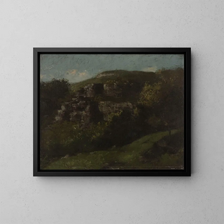 Rochers d'Ornans - Gustave Courbet — ingelijst kunstwerk aan de muur