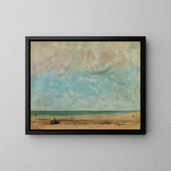 Maritiem landschap - Gustave Courbet — ingelijst kunstwerk aan de muur