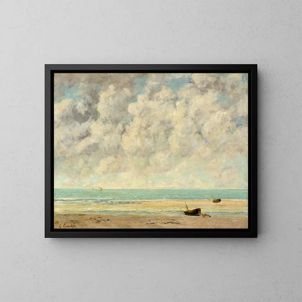 De rustige zee - Gustave Courbet — ingelijst kunstwerk aan de muur
