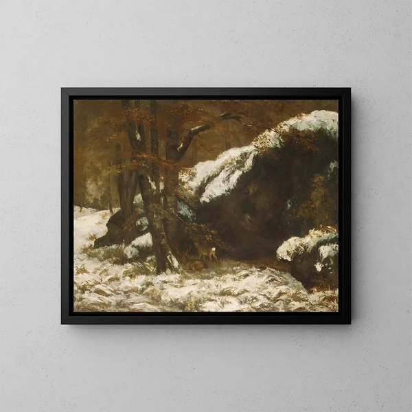 De Eland - Gustave Courbet — ingelijst kunstwerk aan de muur