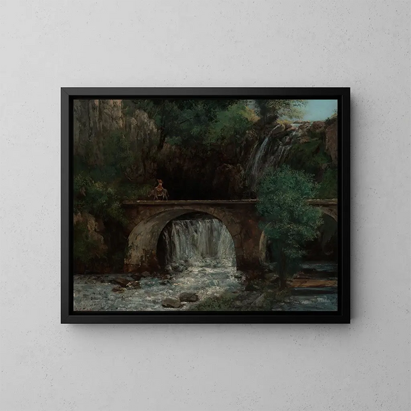 Le Grand Pont - Gustave Courbet — ingelijst kunstwerk aan de muur