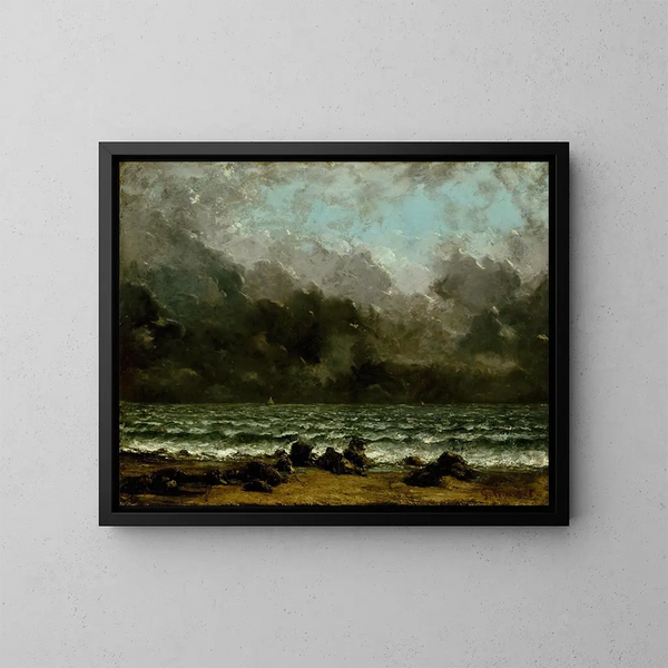 De Zee - Gustave Courbet — ingelijst kunstwerk aan de muur