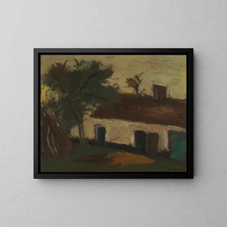 Stal - Gustave De Smet — ingelijst kunstwerk aan de muur