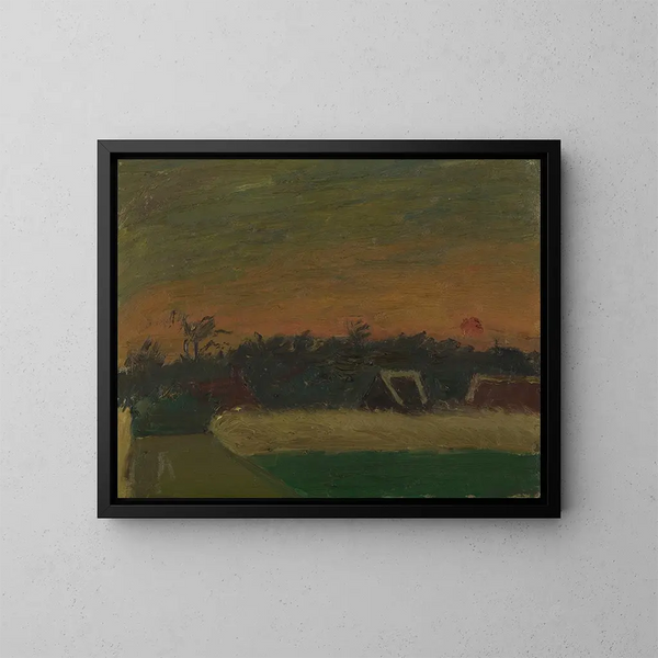 Sunset - Gustave De Smet — framed artwork on a wall