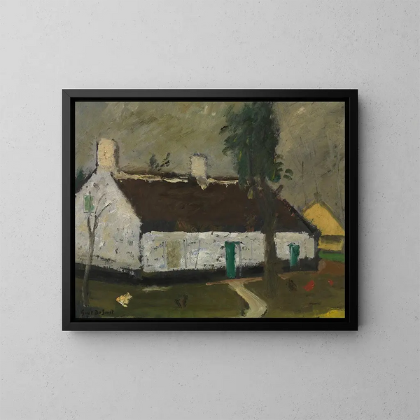 White Farm Painting - Gustave De Smet — framed artwork on a wall