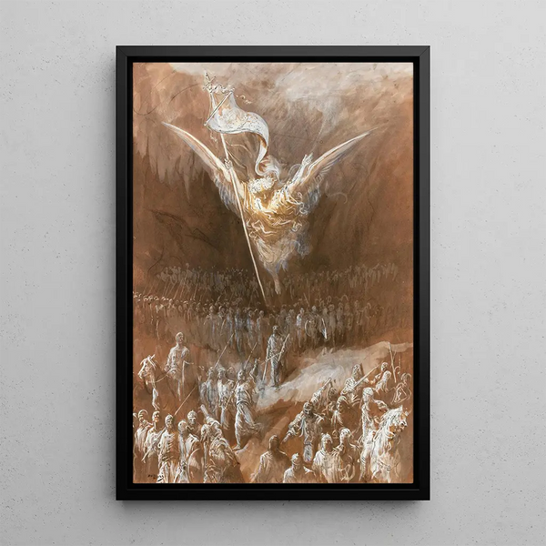 Le chemin vers Jérusalem - Gustave Doré — ingelijst kunstwerk aan de muur