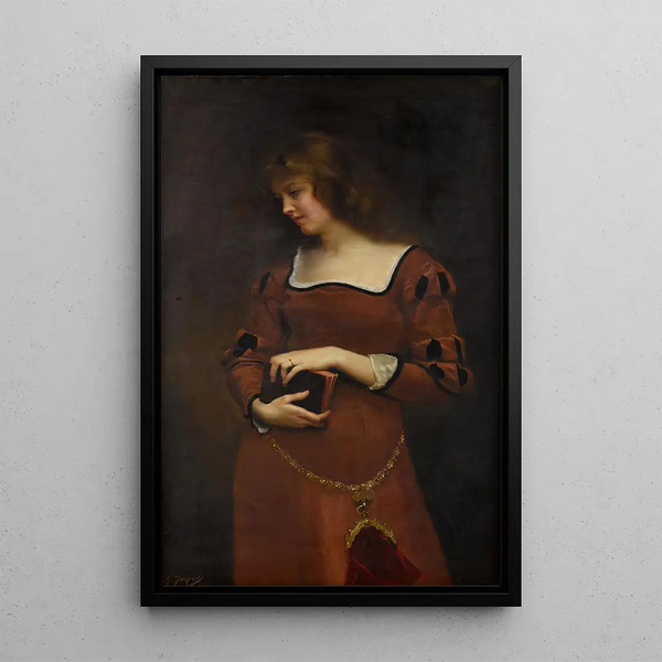 Melancholy Thought - Gustave Jean Jacquet — framed artwork on a wall