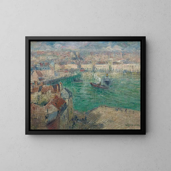 Dieppe - Gustave Loiseau — ingelijst kunstwerk aan de muur