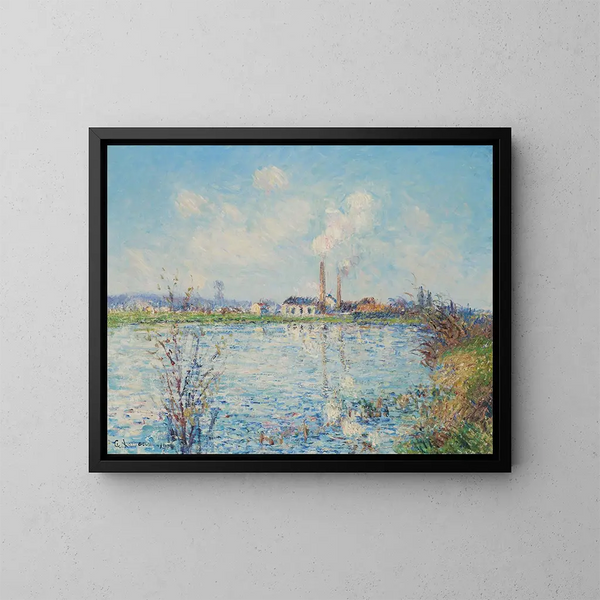 Fabrique des bords de l'Oise - Gustave Loiseau — ingelijst kunstwerk aan de muur