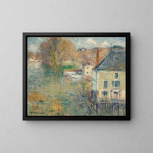Overstroming in Giverny - Gustave Loiseau — ingelijst kunstwerk aan de muur