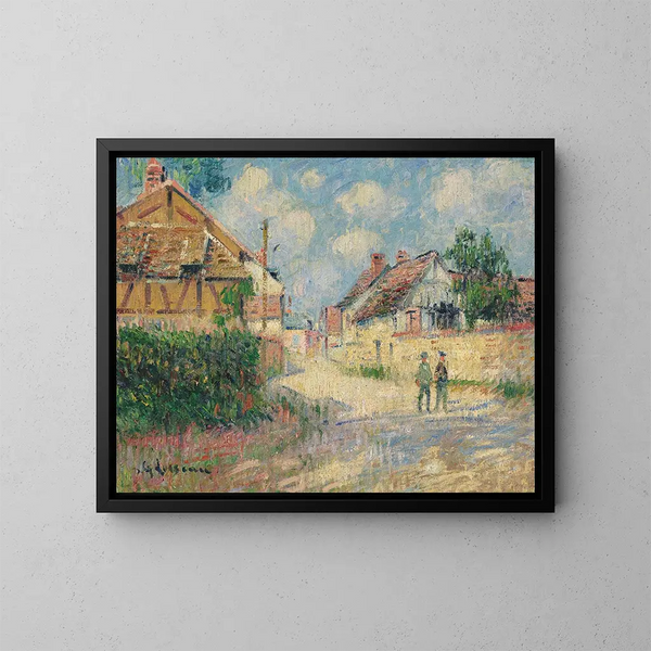 La route de Tournedos - Gustave Loiseau — ingelijst kunstwerk aan de muur