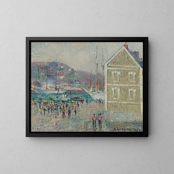 Het Bassin Berrigny in Fécamp - Gustave Loiseau — ingelijst kunstwerk aan de muur