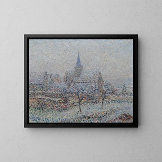 Gustave Loiseau - Lglise de Bennecourt Effet de neige.webp