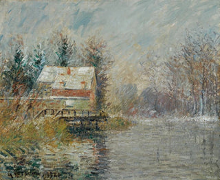 Gustave Loiseau - Maison Au Bord De Leau Effet De Neige.webp