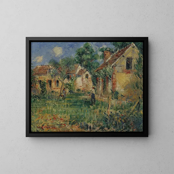 Kleine boerderij in de omgeving van Caen - Gustave Loiseau — ingelijst kunstwerk aan de muur