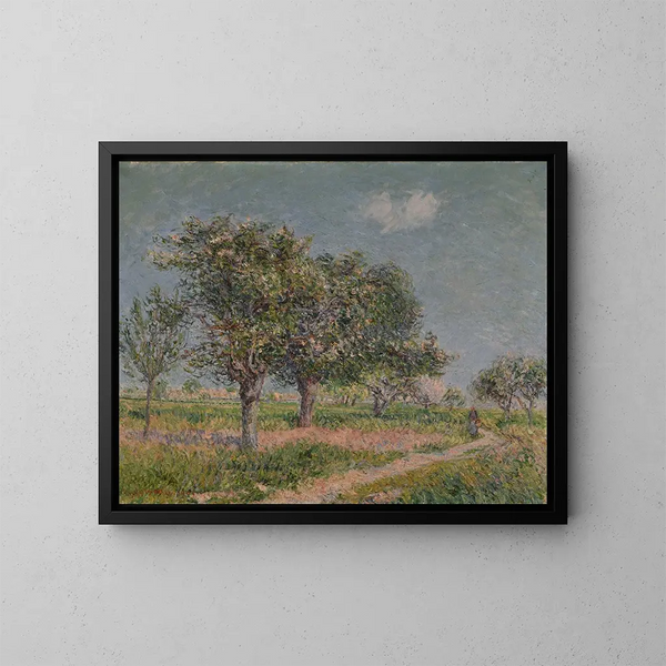 Bloeiende appelbomen in Normandië - Gustave Loiseau — ingelijst kunstwerk aan de muur