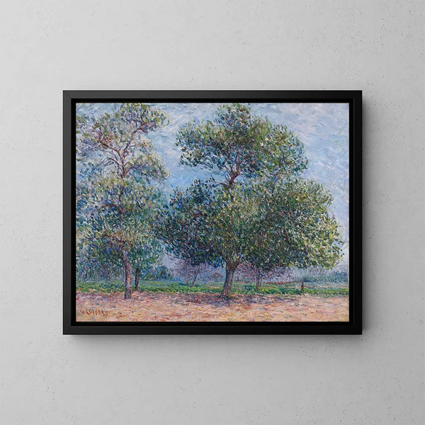 Lente, bloesemende appelbomen - Gustave Loiseau — ingelijst kunstwerk aan de muur