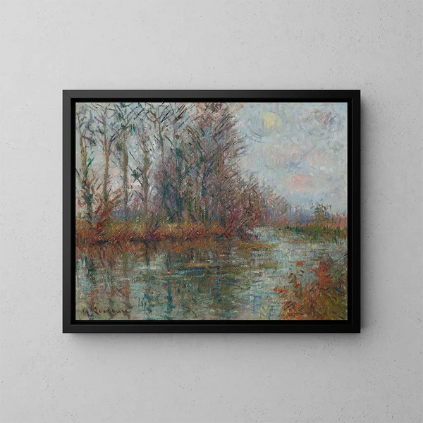Draaiende rivier op het uur - Gustave Loiseau — ingelijst kunstwerk aan de muur
