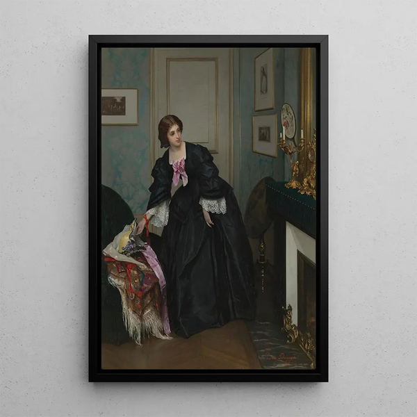 Watch the time - Gustave Léonard de Jonghe — framed artwork on a wall