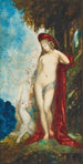 Vrouw en eenhoorn - Gustave Moreau — weergave van het kunstwerk