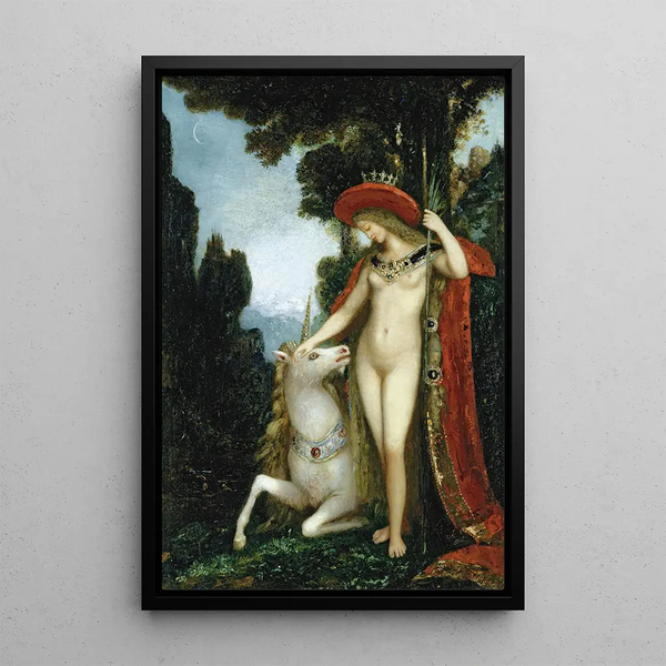 La Licorne - Gustave Moreau — ingelijst kunstwerk aan de muur