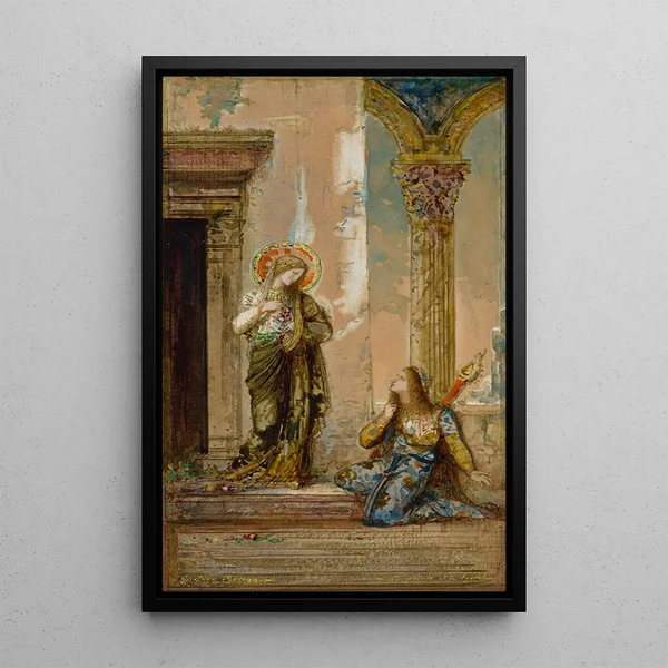 La Sainte et le Poète - Gustave Moreau — framed artwork on a wall