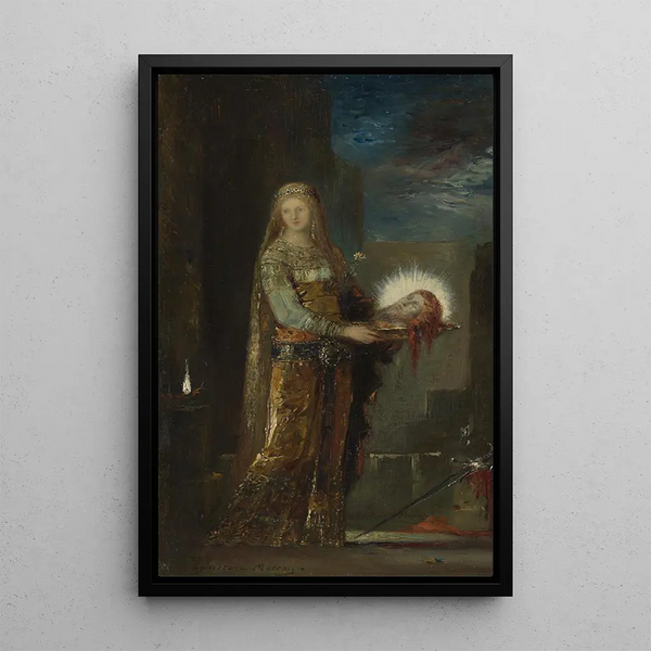 Salomé with the head of John the Baptist - Gustave Moreau — framed artwork on a wall