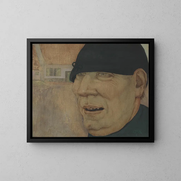 The Peasant, the Answer - Gustave Van de Woestijne — framed artwork on a wall