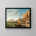 Een uitzicht op Venetië met het Dogepaleis en de Punta della Dogana op de achtergrond - Gustave Walckiers — ingelijst kunstwerk aan de muur