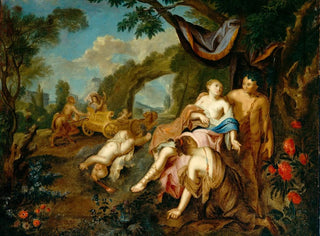 Bacchus en Ariane - Gustavus Hesselius — weergave van het kunstwerk