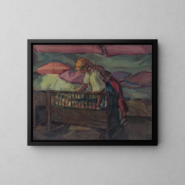 Near a cradle - Gustav Mahler — framed artwork on a wall
