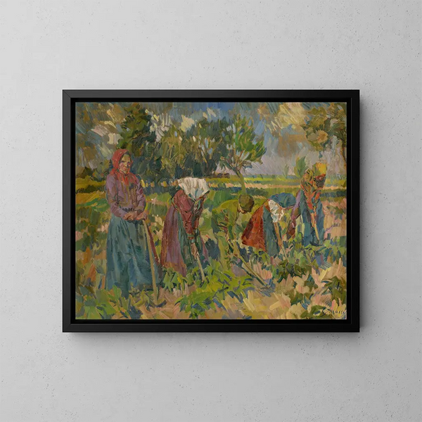 Intensive Weeding Painting - Gustav Mahler — framed artwork on a wall