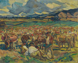 De markt voor vee in Hepa - Gustav Mahler — weergave van het kunstwerk