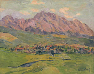 Het dorp Sub-Tatran van Menguovce - Gustav Mahler — weergave van het kunstwerk