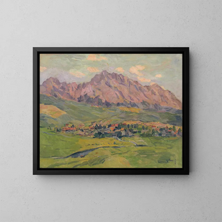 Het dorp Sub-Tatran van Menguovce - Gustav Mahler — ingelijst kunstwerk aan de muur