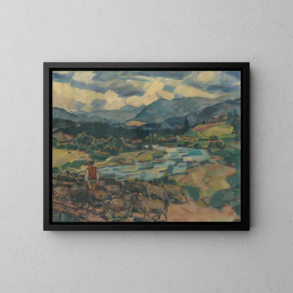 Op het weiland - Gustav Mahler — ingelijst kunstwerk aan de muur