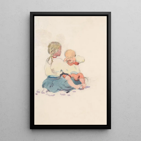 Young Nursemaid - Gustav Mahler — framed artwork on a wall