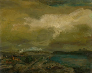 Landschap onder de storm - Gusztáv Magyar Mannheimer — weergave van het kunstwerk
