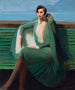 Dame au manteau Mme Charles E. Fern Bedaux - Guy Pène du Bois — weergave van het kunstwerk