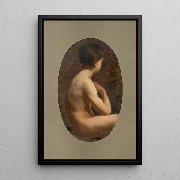 Male nude painting - Gyula Benczúr — framed artwork on a wall
